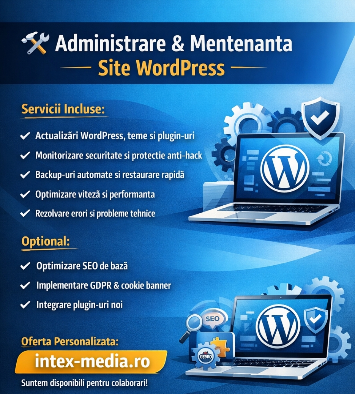 Administrare & Mentenanta Site WordPress