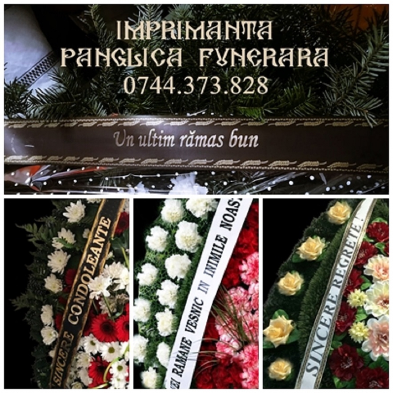 Imprimanta scriere panglica lenta pompe funebre, florarii