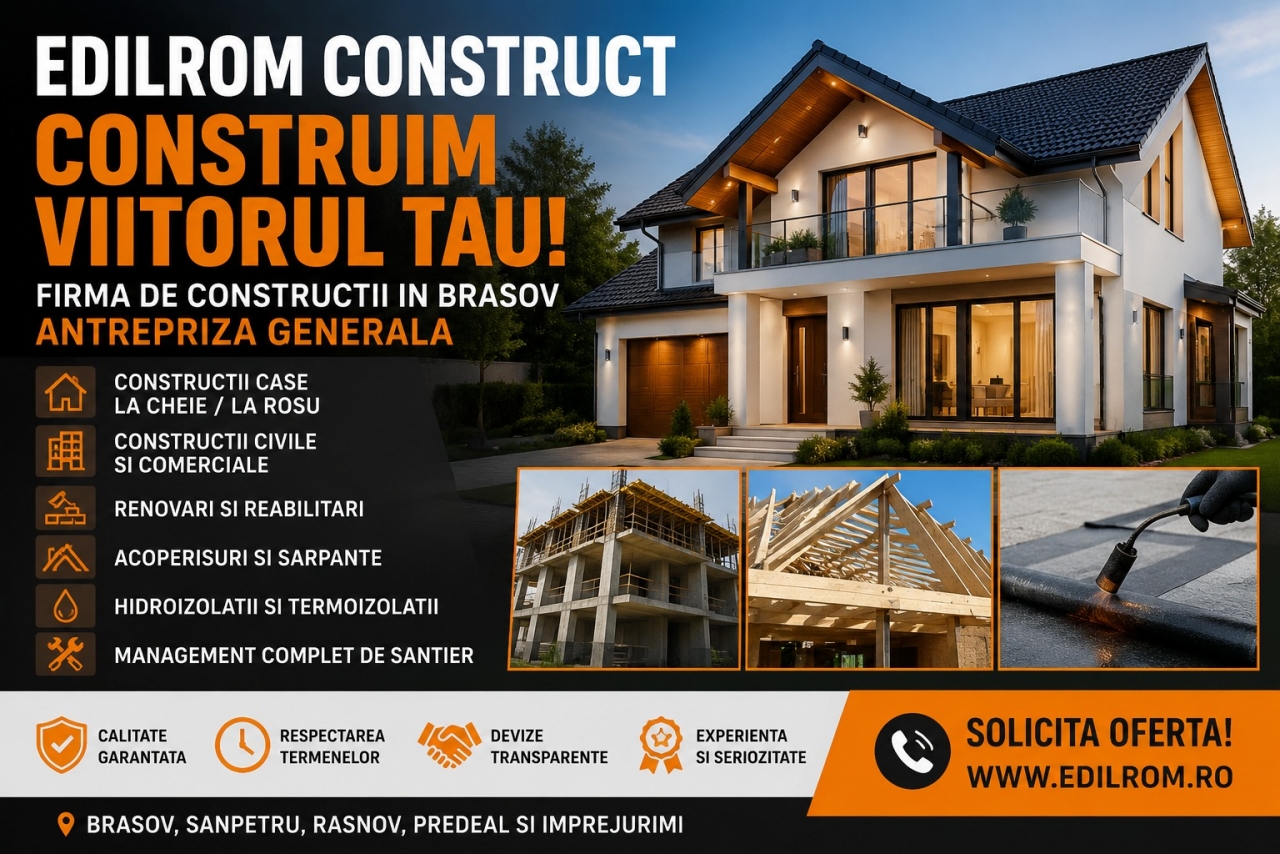 Firma Constructii Brasov - Constructii Case la Cheie, Case la Rosu