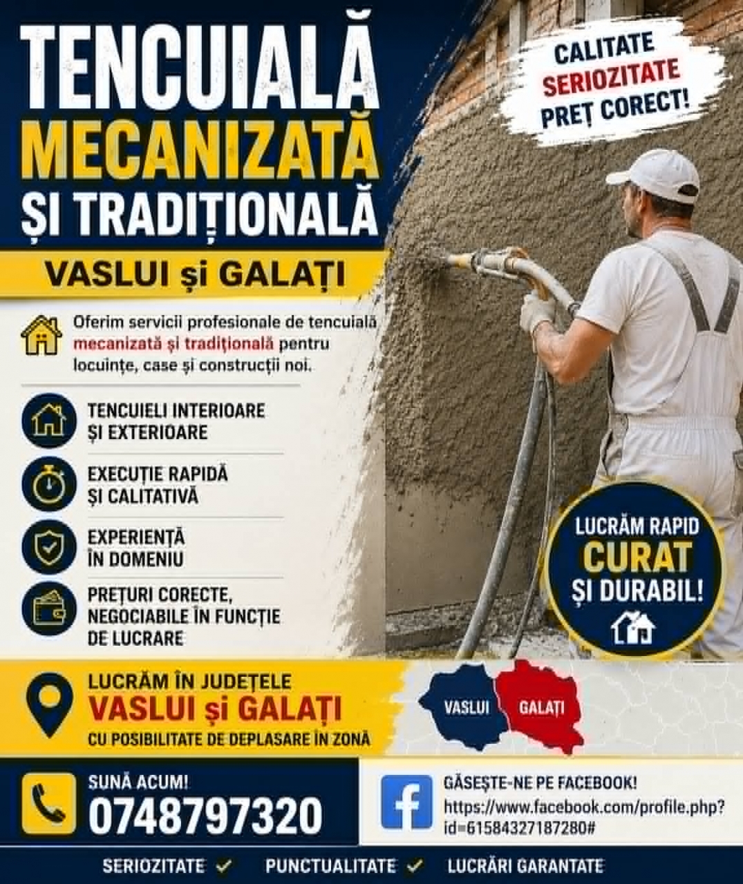 Tencuiala mecanizata si traditionala – nisip 