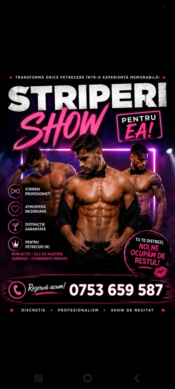 Striperi petrecere, striperi București, Bacau, Galati, Braila, Focsani, Bras