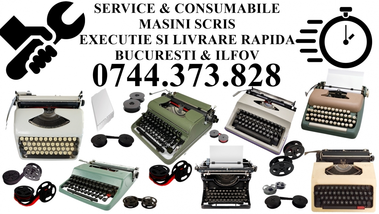 Reparatii masini de scris livrare role scriere in Bucuresti si Ilfov !