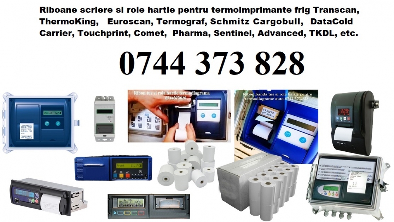 Ribon scriere si rola hartie termodiagrame frig 0744373828 Transcan, T