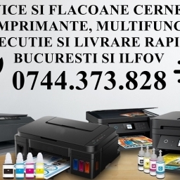 Service si flacoane imprimante cu rezervoare cerneala Epson, Hp, Canon