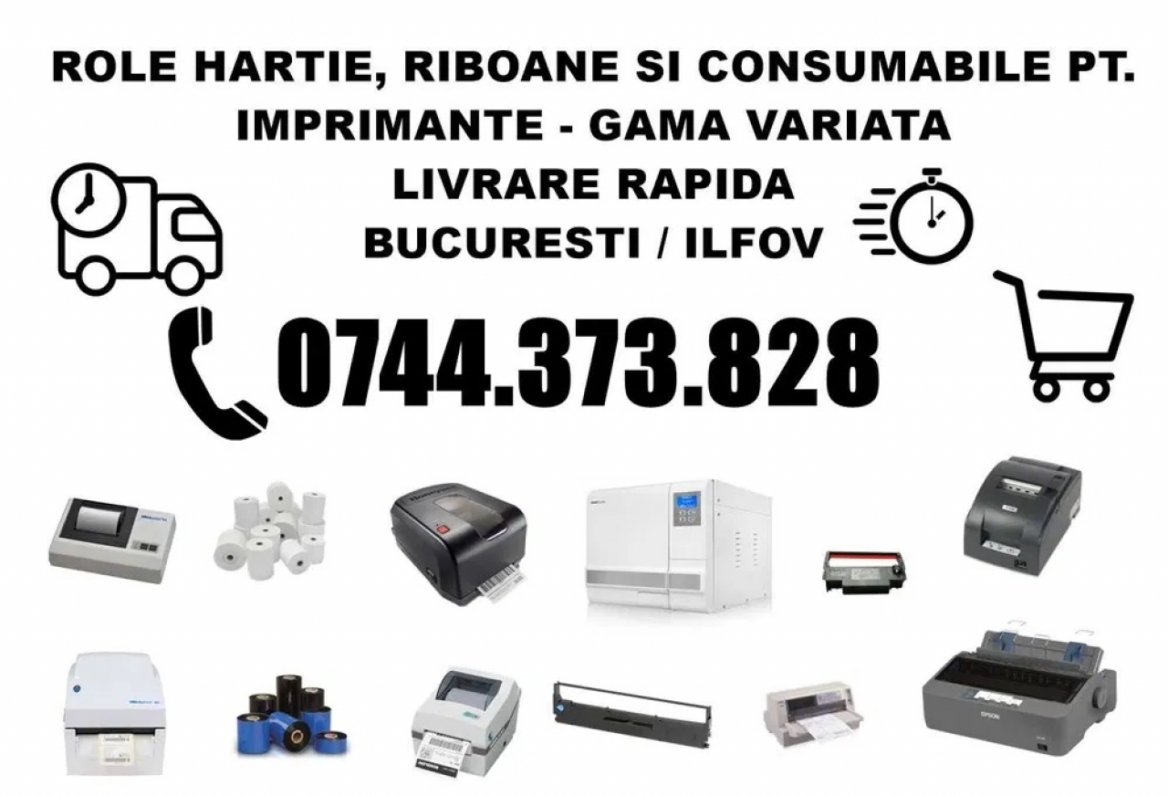 Role de hartie termica imprimante retail emiterea de bonuri si voucher