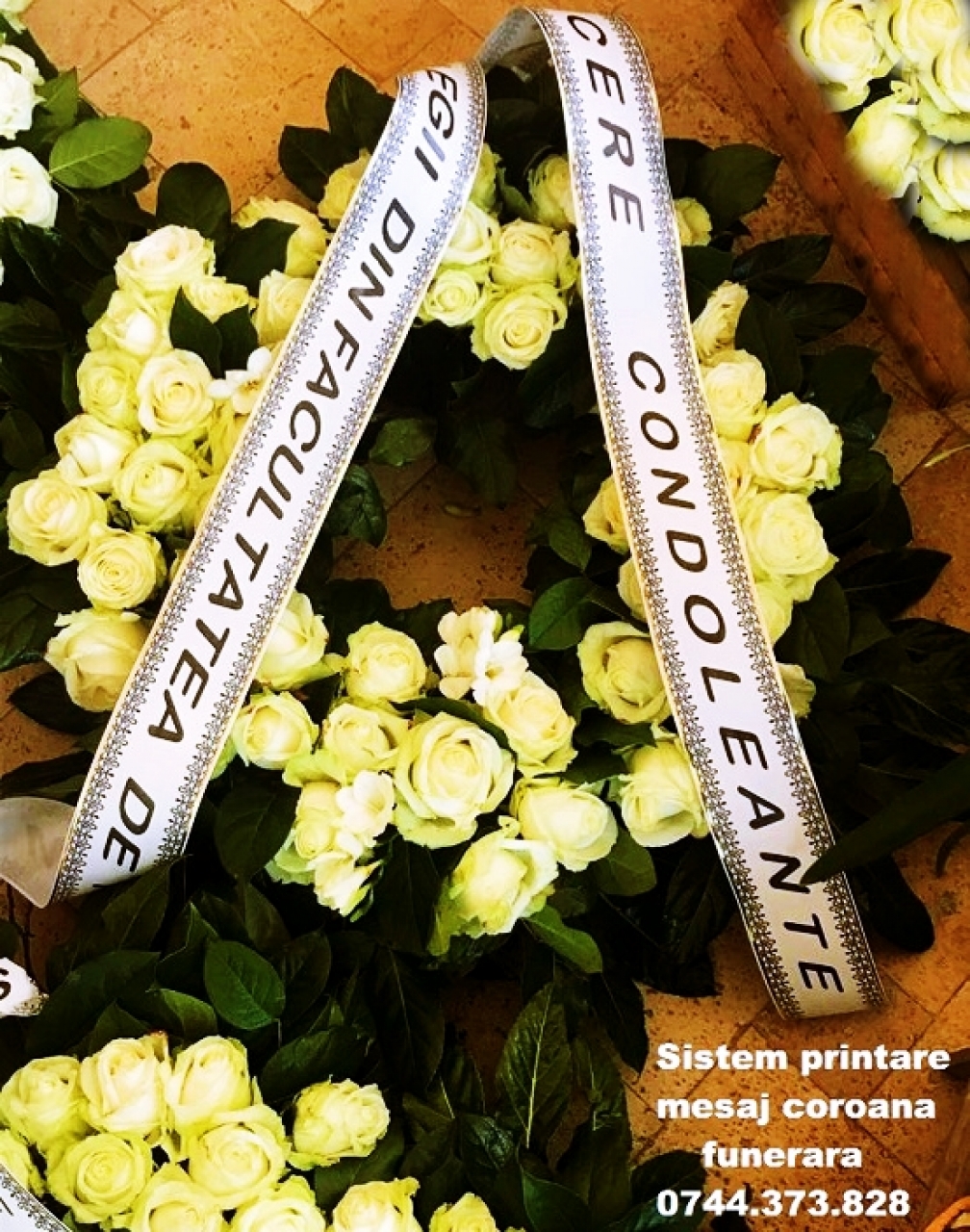 Sistem printare panglica funerara             