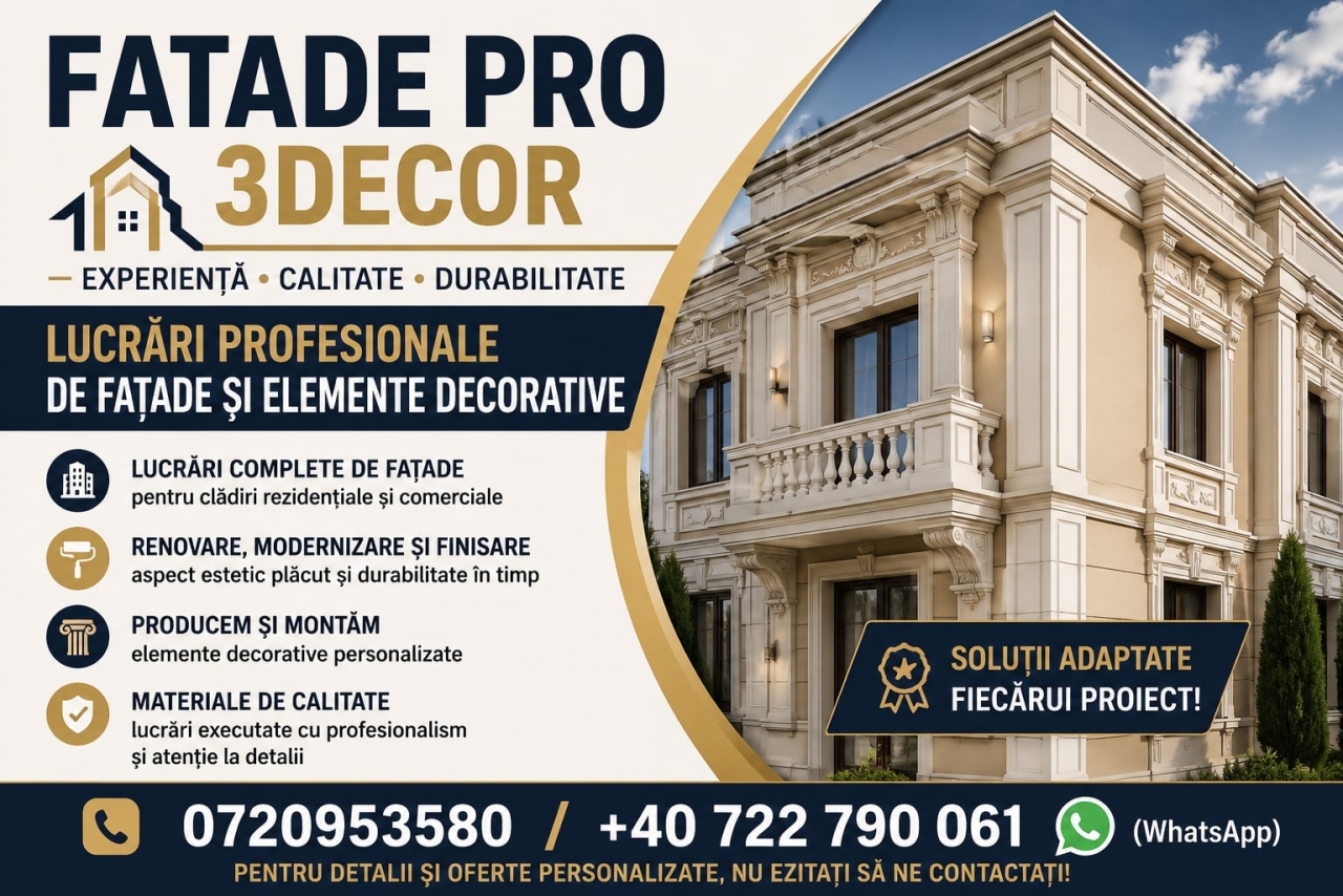 Lucrari profesionale de fatade si elemente decorative 