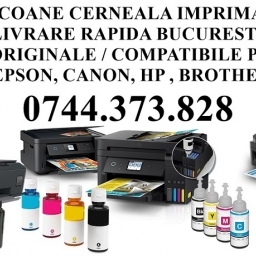 Flacoane cerneala pentru imprimante cu rezervoare cerneala Epson, Hp, 
