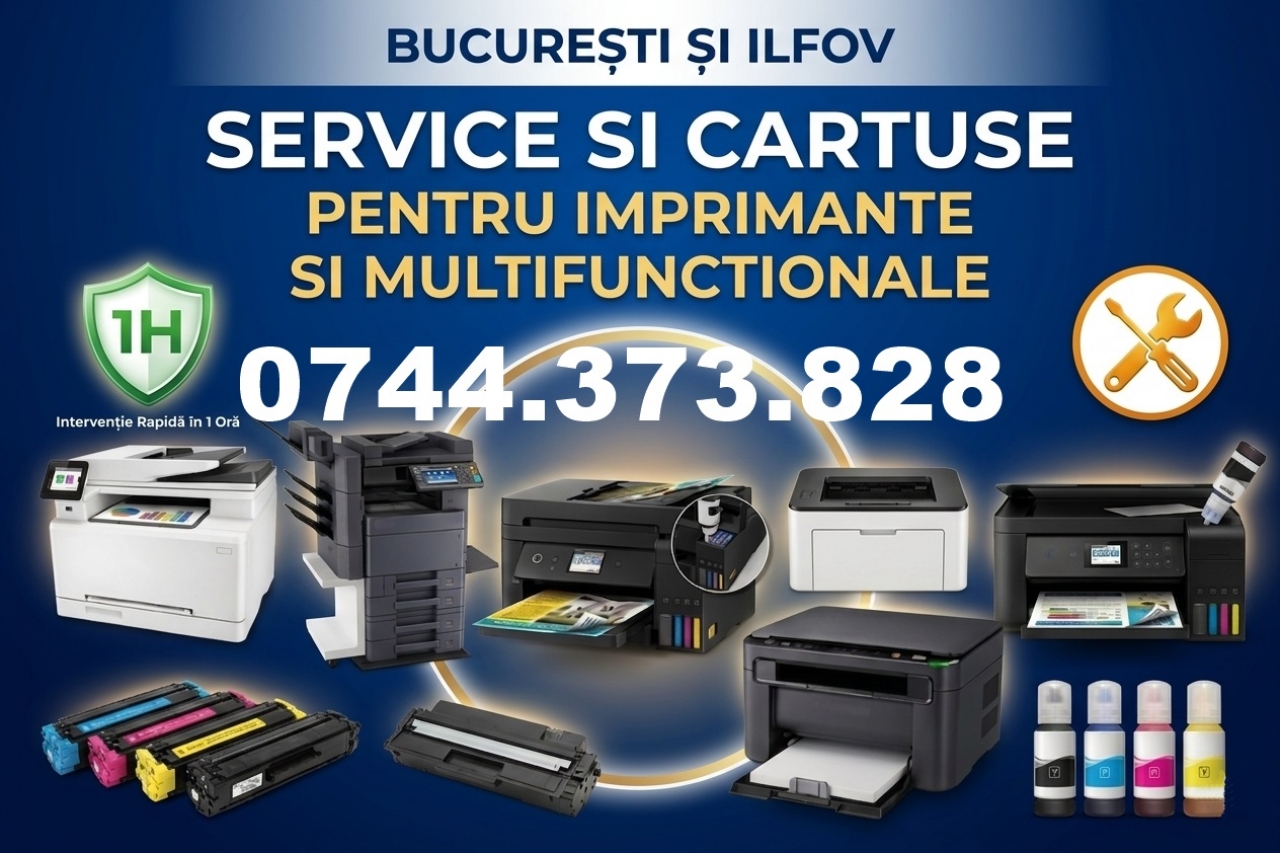 Reparatii imprimante si incarcari cartuse solutii rapide in Bucuresti 
