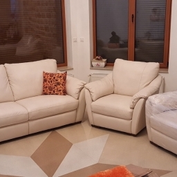 Canapea si fotolii noi IKEA din piele ecologica + 1 canapea BONUS